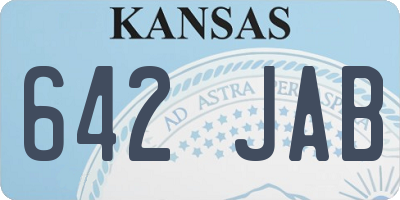 KS license plate 642JAB