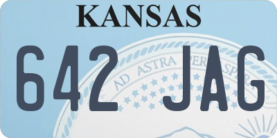 KS license plate 642JAG