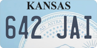 KS license plate 642JAI