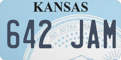 KS license plate 642JAM