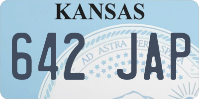 KS license plate 642JAP