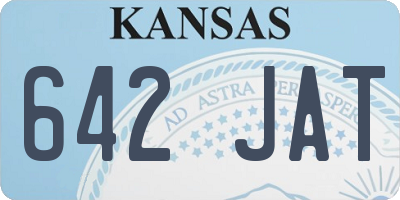 KS license plate 642JAT