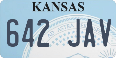 KS license plate 642JAV