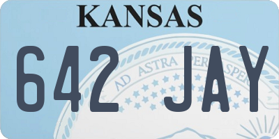 KS license plate 642JAY