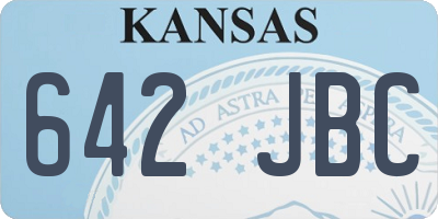 KS license plate 642JBC