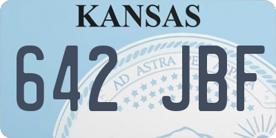 KS license plate 642JBF