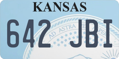 KS license plate 642JBI