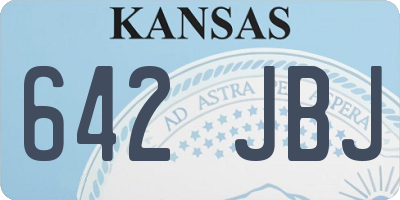 KS license plate 642JBJ