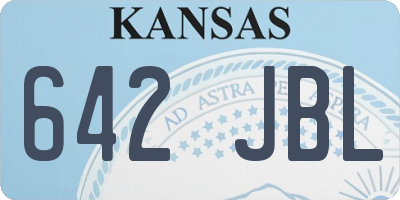 KS license plate 642JBL