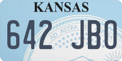 KS license plate 642JBO