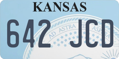 KS license plate 642JCD