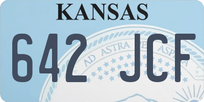 KS license plate 642JCF