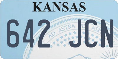KS license plate 642JCN