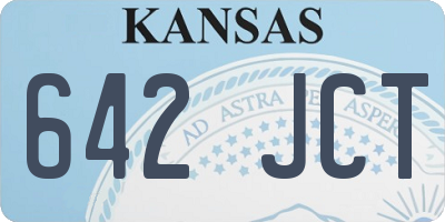 KS license plate 642JCT