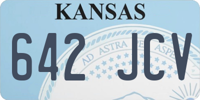 KS license plate 642JCV