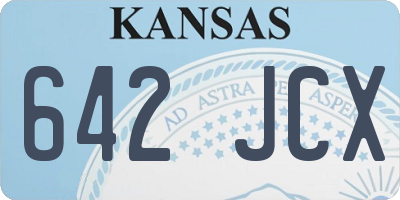 KS license plate 642JCX