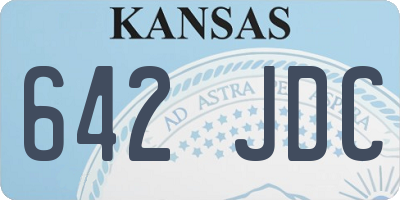 KS license plate 642JDC