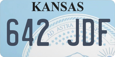 KS license plate 642JDF