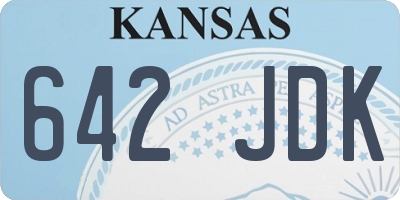 KS license plate 642JDK