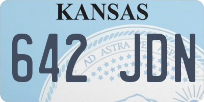 KS license plate 642JDN