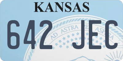 KS license plate 642JEC