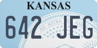 KS license plate 642JEG