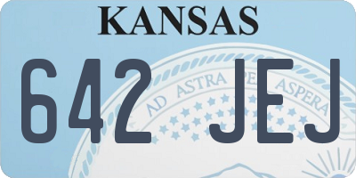 KS license plate 642JEJ