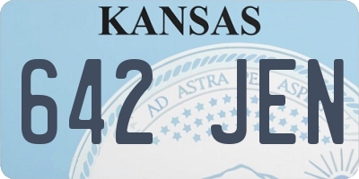 KS license plate 642JEN