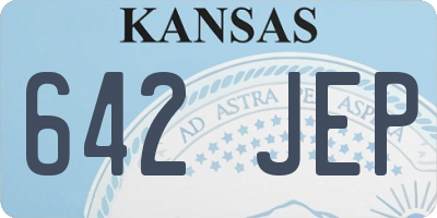 KS license plate 642JEP