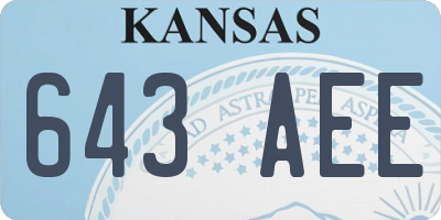 KS license plate 643AEE