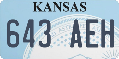 KS license plate 643AEH