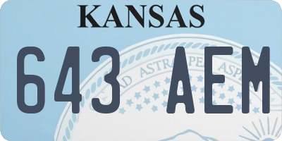 KS license plate 643AEM