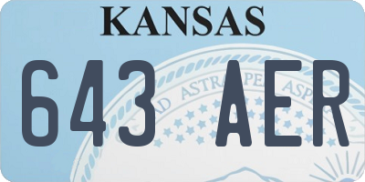 KS license plate 643AER