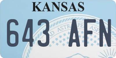KS license plate 643AFN