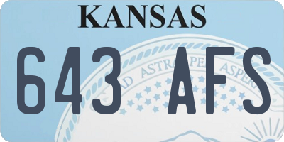 KS license plate 643AFS