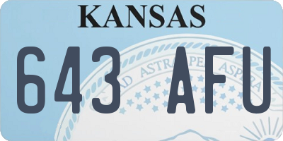 KS license plate 643AFU