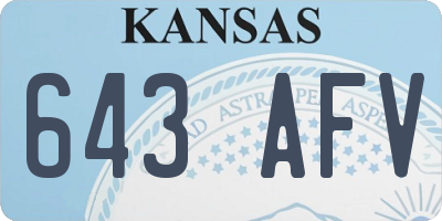 KS license plate 643AFV