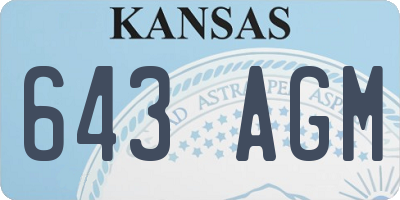 KS license plate 643AGM