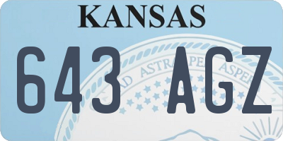 KS license plate 643AGZ