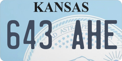 KS license plate 643AHE