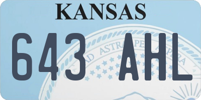 KS license plate 643AHL