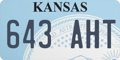 KS license plate 643AHT