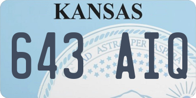 KS license plate 643AIQ