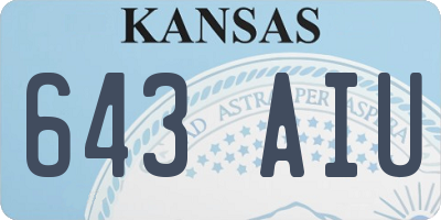 KS license plate 643AIU