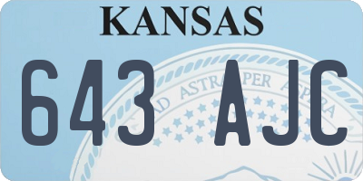 KS license plate 643AJC