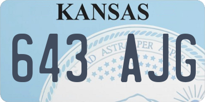 KS license plate 643AJG