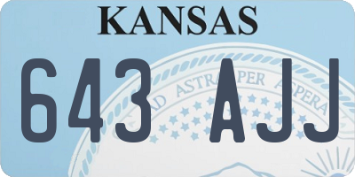 KS license plate 643AJJ