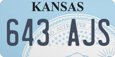 KS license plate 643AJS
