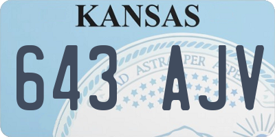 KS license plate 643AJV