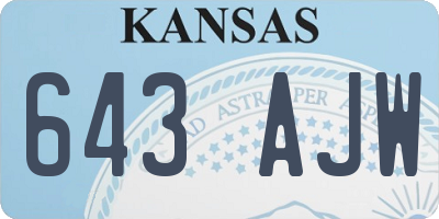 KS license plate 643AJW